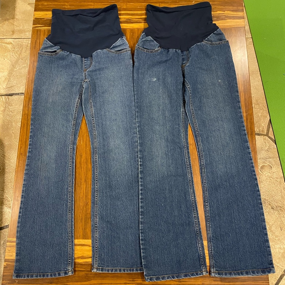 2 Motherhood Maternity Denim Jeans